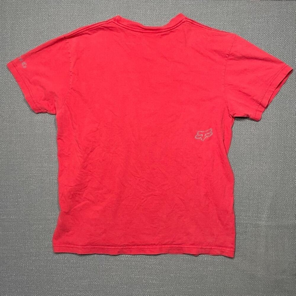 FOX Racing T-Shirt Large Red Short Sleeve Y2K Motocross Riding - Picture 8 of 9